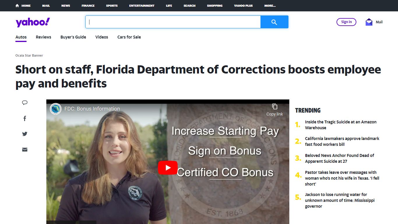 Short on staff, Florida Department of Corrections boosts employee pay ...